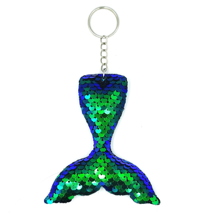 Jewelry WholesaleWholesale Sequin Mermaid Tail Keychain JDC-KC-QiShi002 Keychains 奇释 %variant_option1% %variant_option2% %variant_option3%  Factory Price JoyasDeChina Joyas De China