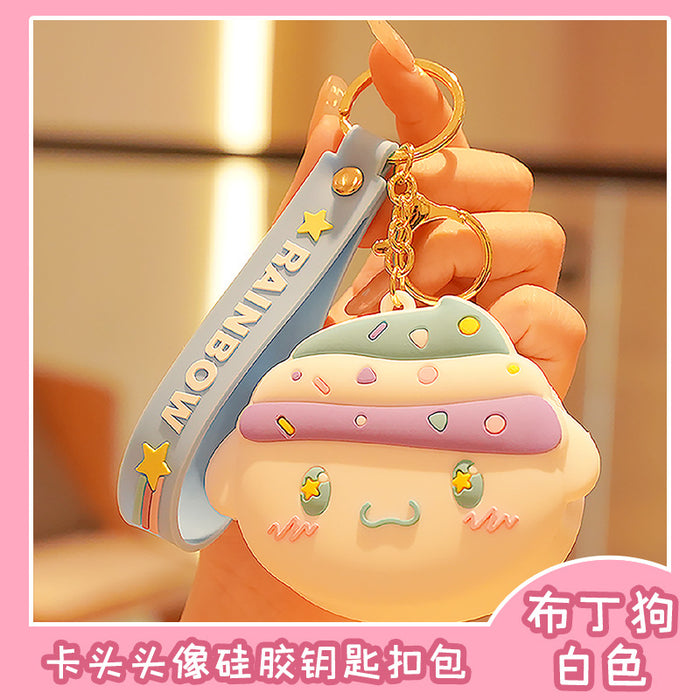 Wholesale keychain pvc cute doll coin purse key pendant JDC-KC-XTang006