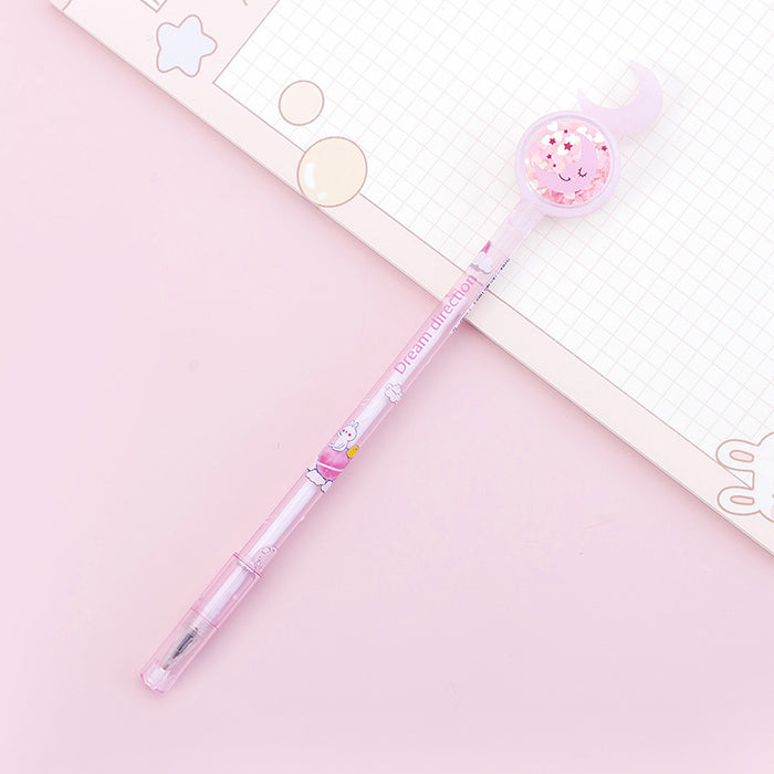 Wholesale Ballpoint Pen Plastic Moon Sequin JDC-BP-XuF004