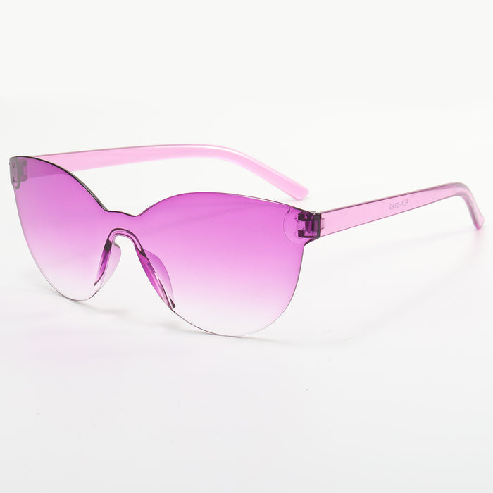 Wholesale Frameless Candy Color PC Lens Ladies Sunglasses JDC-SG-YuH006