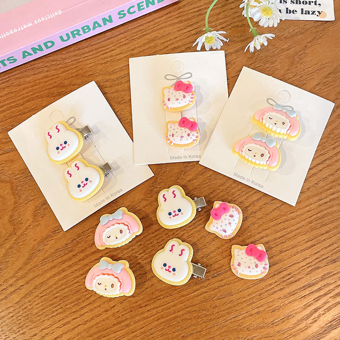 Wholesale hairpin plastic cartoon rabbit cat MOQ≥2 JDC-HC-WangFeng003