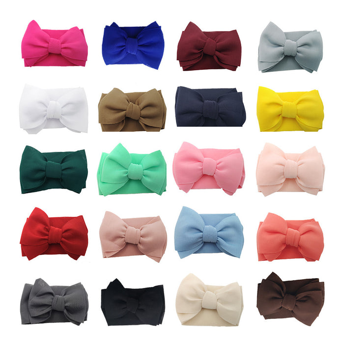 Wholesale baby soft and skin friendly space cotton bow sweatband MOQ≥10 JDC-HD-AMSR002