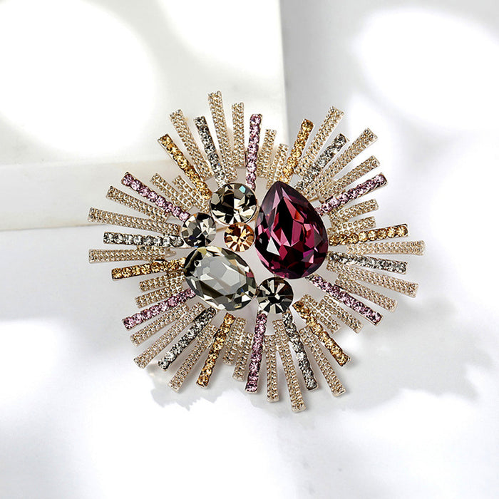 Wholesale Crystal Brooch Coat Pin Buckle Alloy MOQ≥2 JDC-BC-YouH001