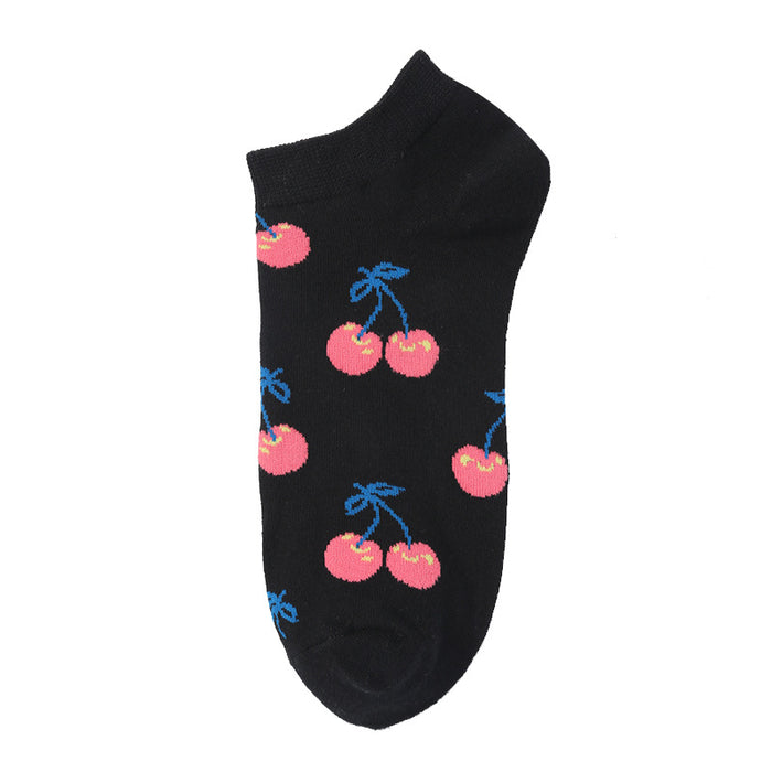 Wholesale summer thin fun fruit socks JDC-SK-XinH011