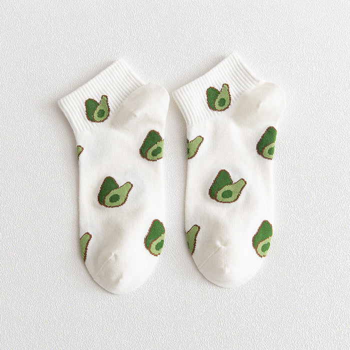 Jewelry WholesaleWholesale Polyester Avocado Ladies Short Socks JDC-SK-XiaoYi001 Sock 小蚁 %variant_option1% %variant_option2% %variant_option3%  Factory Price JoyasDeChina Joyas De China