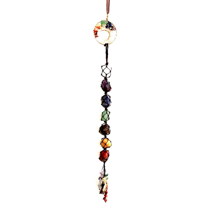 Wholesale Gravel Tree of Life Crystal Dreamcatcher MOQ≥2 JDC-DC-HXu001