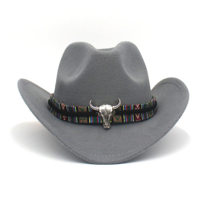 Wholesale Western Cowboy Style Wool Felt Hat Jazz Hat JDC-FH-HanDi003