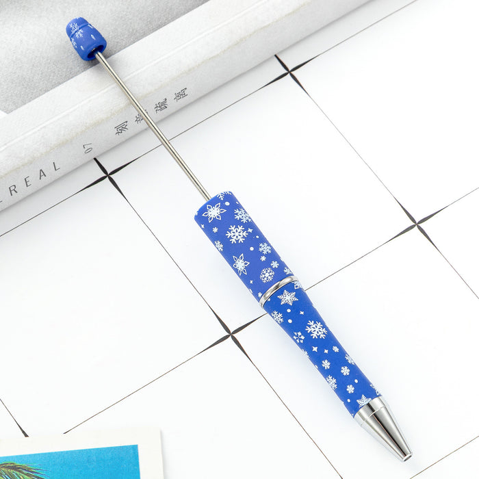 Wholesale DIY Beadable Pens Cow Print Leopard Print Christmas Plastic Pen DIY for Beaded JDC-PN-HuaH006