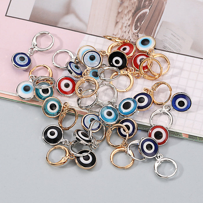 Jewelry WholesaleWholesale Demon Eye Glass Earrings MOQ≥2 JDC-ES-WZX001 Earrings 万之欣 %variant_option1% %variant_option2% %variant_option3%  Factory Price JoyasDeChina Joyas De China