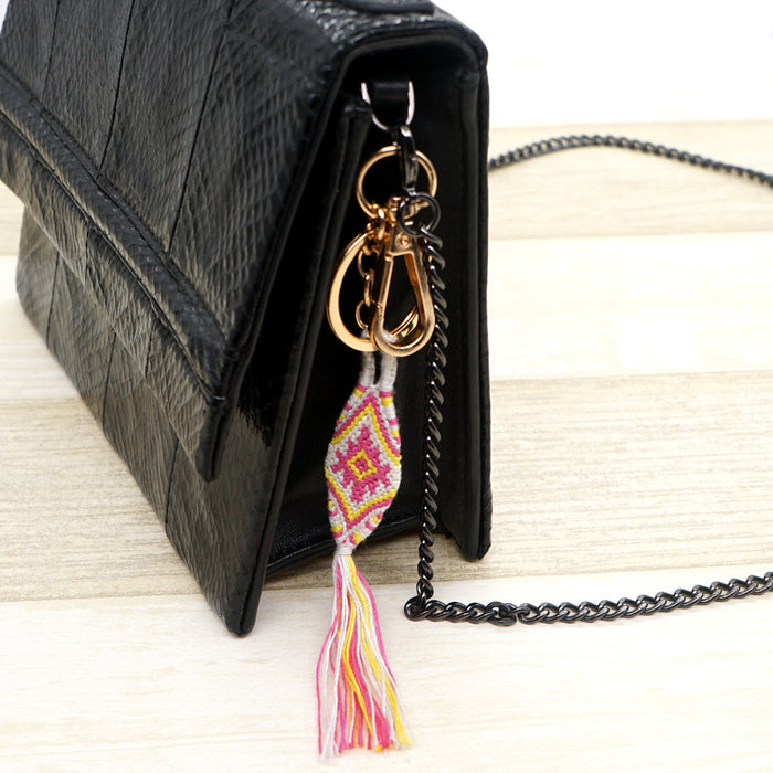 Cadena de tasel de hilo de algodón antiguo al por mayor Cadena de llave de borde JDC-KC-YXZ002