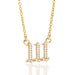 Jewelry WholesaleWholesale stainless steel gold-plated digital Necklace angel JDC-NE-MJ005 Necklaces 萌葭 %variant_option1% %variant_option2% %variant_option3%  Factory Price JoyasDeChina Joyas De China