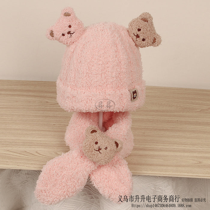 Wholesale Hat Wool Warm Earmuff Scarf Set JDC-FH-Shengs007