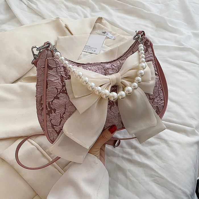 Wholesale Handbags PU Elegant Bow Lace Pearl Crossbody JDC-HB-Laoc001