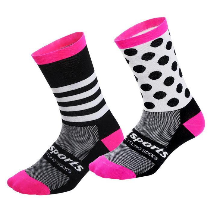 Wholesale Sock Nylon Cycling Socks Cycling Moisture Wicking Mid Tube JDC-SK-QiT003