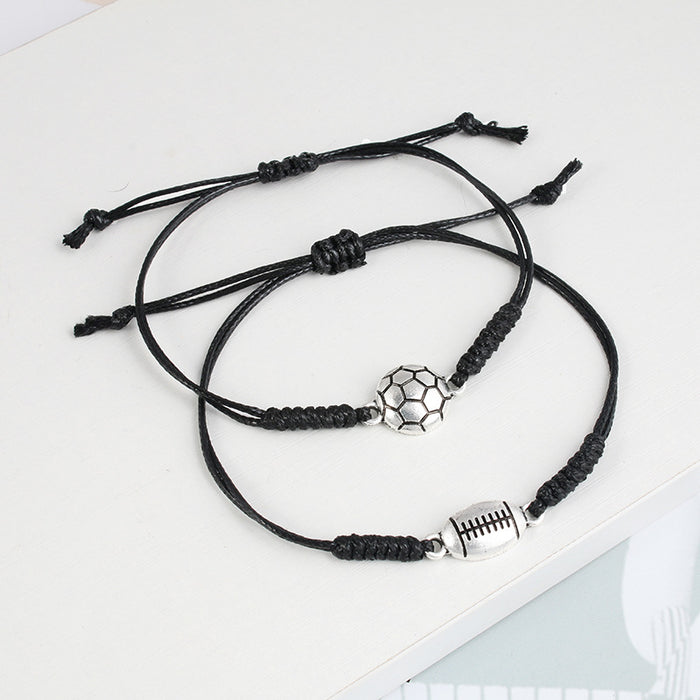 Wholesale Hand Braided Bracelet Alloy Pull Hand Cord JDC-BT-QiuX008