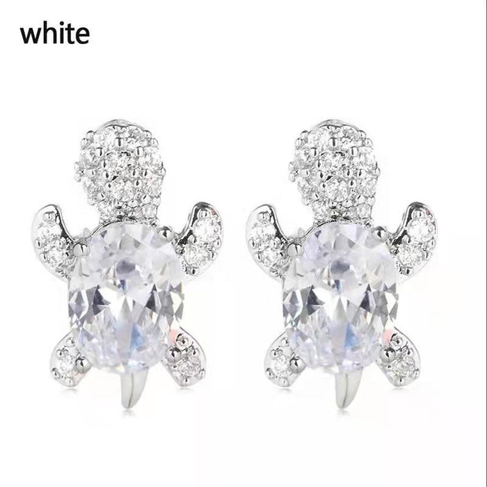 Wholesale Turtle Alloy Diamond Earrings MOQ≥2 JDC-ES-JYS001