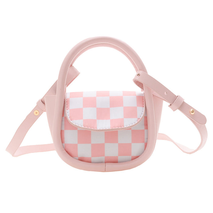 Jewelry WholesaleWholesale PU material plaid colorful children's handbag JDC-HB-KM023 Handbags 卡曼 %variant_option1% %variant_option2% %variant_option3%  Factory Price JoyasDeChina Joyas De China