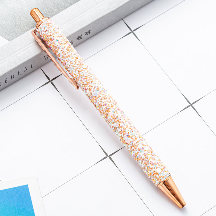 Jewelry WholesaleWholesale Metal Button Glitter Ballpoint Pen JDC-BP-Huah019 Ballpoint pen 华豪 %variant_option1% %variant_option2% %variant_option3%  Factory Price JoyasDeChina Joyas De China