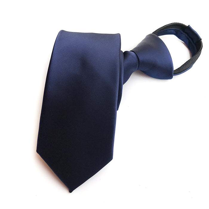 Wholesale Men's Business Tie Zipper Tie Lazy Free Knot Tie JDC-TIE-YonF006