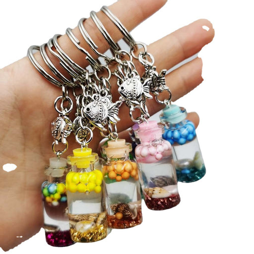 Jewelry WholesaleWholesale marine biological shell wish bottle keychain MOQ≥2 JDC-KC-QiShi021 Keychains 奇释 %variant_option1% %variant_option2% %variant_option3%  Factory Price JoyasDeChina Joyas De China