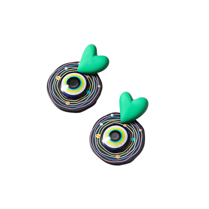 Wholesale Earrings Acrylic Devil's Eye Rice Beads JDC-ES-GuTe033