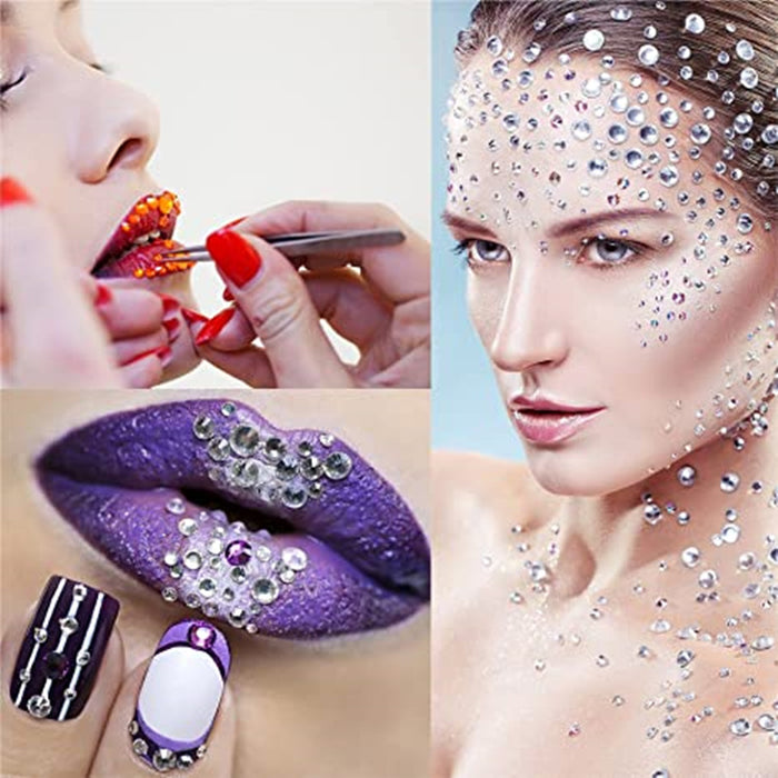 Wholesale acrylic eye makeup sticker pearl face makeup bright diamond MOQ≥2 JDC-EY-WWei001