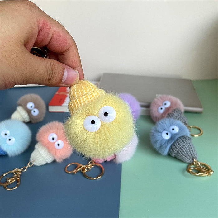 Jewelry WholesaleWholesale Imitation Mink Hair Ball Keychain MOQ≥2 JDC-KC-YYue001 Keychains 悦悦 %variant_option1% %variant_option2% %variant_option3%  Factory Price JoyasDeChina Joyas De China