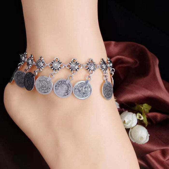 Jewelry WholesaleWholesale Coins Antalya Pusay Beach Ankle Fringe Coin Anklet JDC-AS-LiangY001 Anklets 靓颖 %variant_option1% %variant_option2% %variant_option3%  Factory Price JoyasDeChina Joyas De China