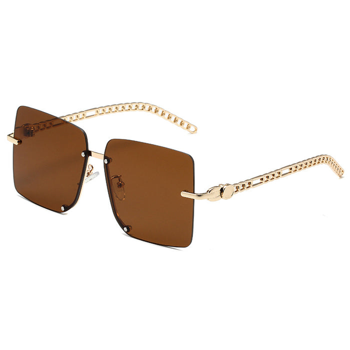 Jewelry WholesaleWholesale Personality Chain Frameless Temple Sunglasses JDC-SG-HongR011 Sunglasses 鸿瑞 %variant_option1% %variant_option2% %variant_option3%  Factory Price JoyasDeChina Joyas De China