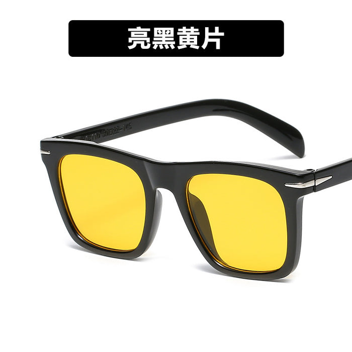 Wholesale Sunglasses PC Large Frame Square Rice Nails Anti-UV JDC-SG-PLS104