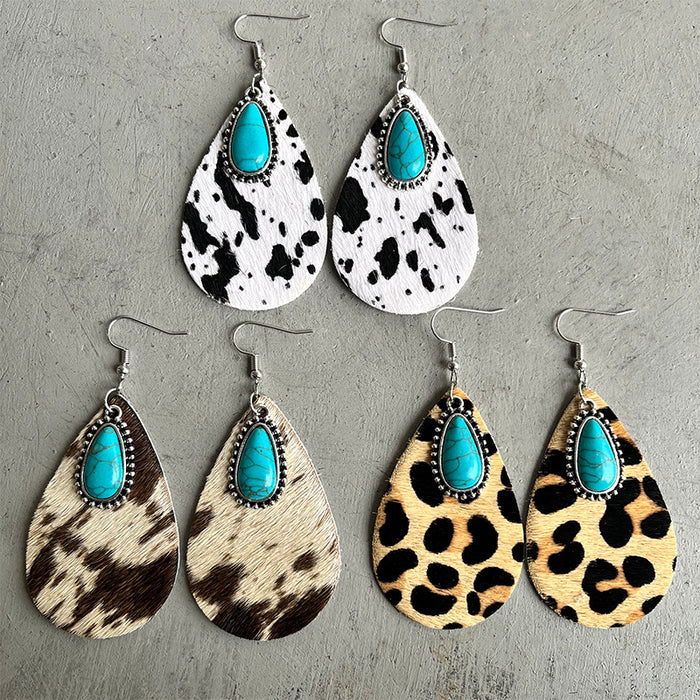 Jewelry WholesaleWholesale western animal pattern cowhide earrings drop metal JDC-ES-heyi008 Earrings 合异 %variant_option1% %variant_option2% %variant_option3%  Factory Price JoyasDeChina Joyas De China