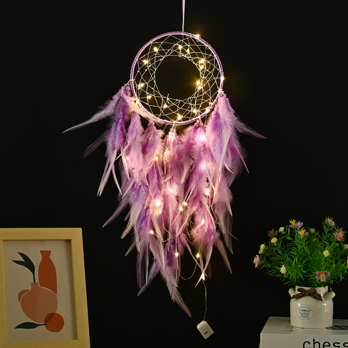 Wholesale fairy feather dream catcher diy handmade ornaments MOQ≥2 JDC-DC-JunX014