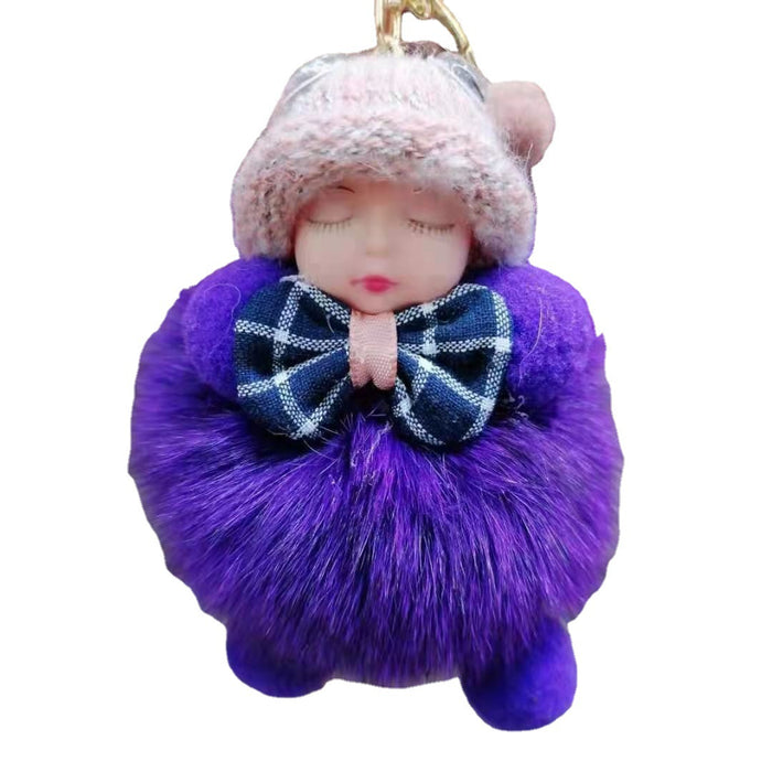 Wholesale Hairball Sleeping Doll Plush Keychain MOQ≥2 JDC-KC-HGuan001