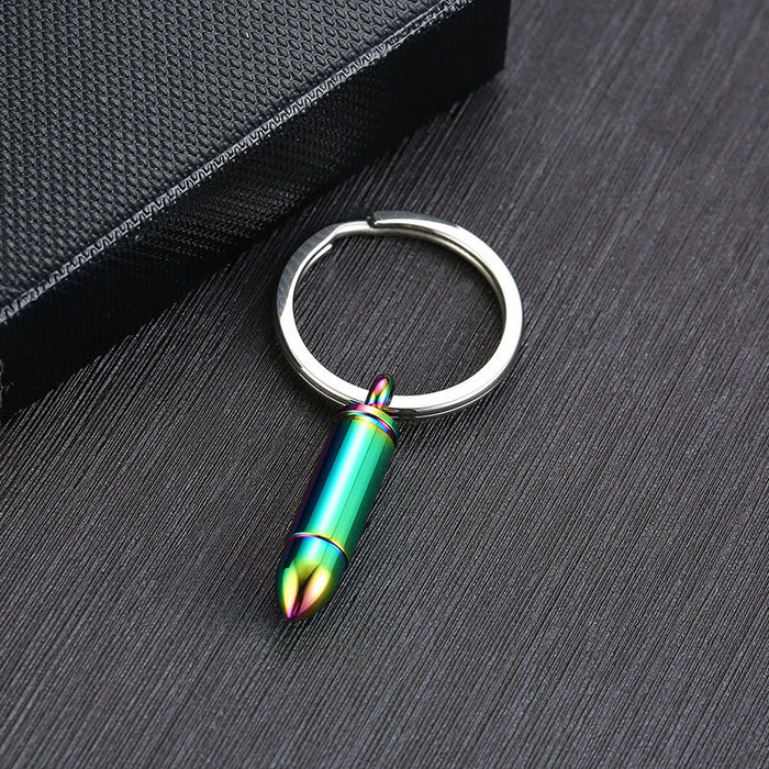 Wholesale Stainless Steel Bullet Openable Keychain MOQ≥2 JDC-KC-QXS001