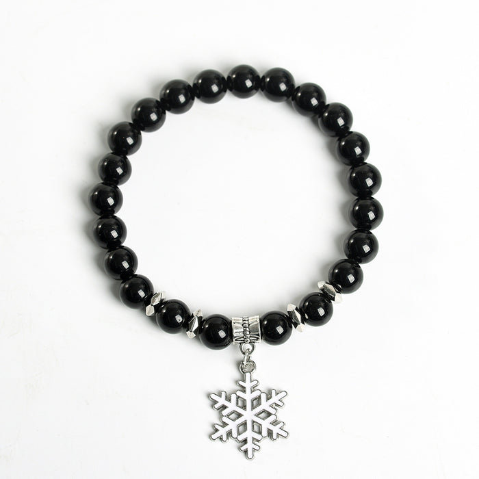 Wholesale Christmas Bracelet Cute Snowflake Crystal Creative Style JDC-BT-ZhiSF001