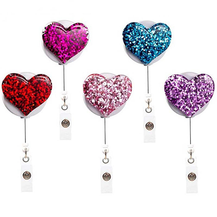 Wholesale cartoon glitter peach heart easy pull button MOQ≥2 JDC-KC-MZhui003