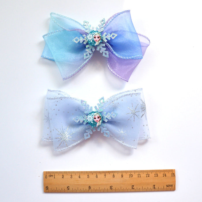 Wholesale Hairpin Resin Snow Yarn Bow JDC-HC-LLJ003