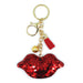 Jewelry WholesaleWholesale reflective bright face lip keychain Sequin tassel bell MOQ≥2 JDC-KC-QiShi025 Keychains 奇释 %variant_option1% %variant_option2% %variant_option3%  Factory Price JoyasDeChina Joyas De China