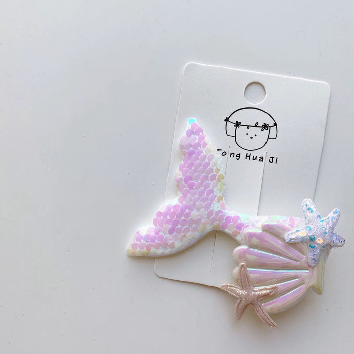 Wholesale Laser Sequin Sparkling Mermaid Kids Hair Clip JDC-HC-XN001