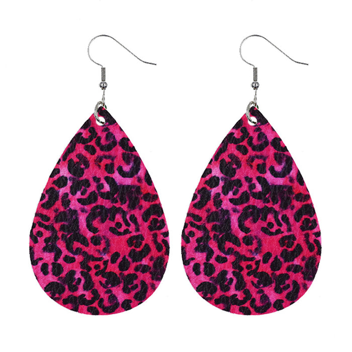 Jewelry WholesaleWholesale Drop Shape Leopard Print PU Leather Earrings MOQ≥2 JDC-ES-Chengy016 Earrings Chengy %variant_option1% %variant_option2% %variant_option3%  Factory Price JoyasDeChina Joyas De China