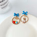 Jewelry WholesaleWholesale S925 Silver Needle Alloy Enamel Paint Bow Earrings MOQ≥2 JDC-ES-YKT001 Earrings 艺凯特 %variant_option1% %variant_option2% %variant_option3%  Factory Price JoyasDeChina Joyas De China