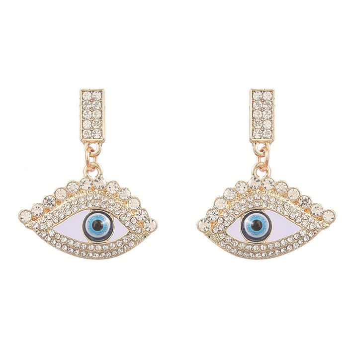 Wholesale Vintage Alloy Diamond Eye Earrings Women Bohemian JDC-ES-JL988