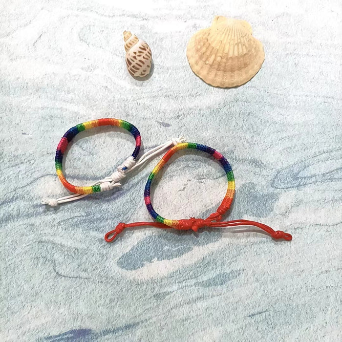 Wholesale LGBT Rainbow Bracelet Manual Weaving JDC-BT-GuangG003