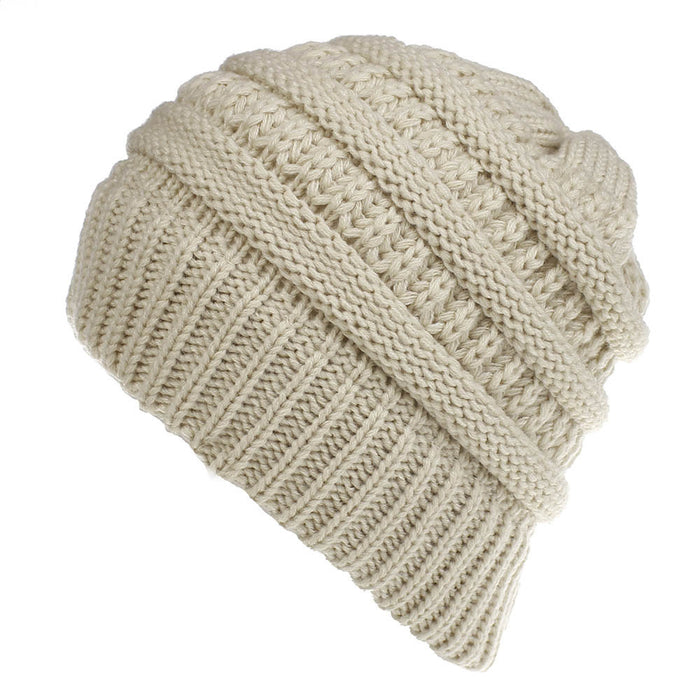 Wholesale Hat Acrylic Solid Color Wool Multifunctional Knitted Hat MOQ≥2 JDC-FH-SNan002