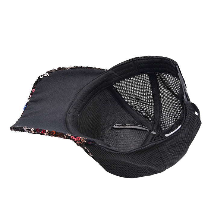 Wholesale Sequin Crossover Ponytail Cap Cotton Baseball Cap MOQ≥2 JDC-FH-WenR003