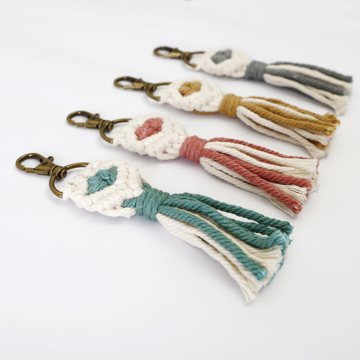 Wholesale Rope Boho Vintage Flow Hand Woven Sue Keychain MOQ≥2 JDC-KC-JM041