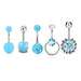 Jewelry WholesaleWholesale direct supply 5-piece belly button nails 5-color zircon MOQ≥2 JDC-UN-Lanlu004 Piercing 蓝露 %variant_option1% %variant_option2% %variant_option3%  Factory Price JoyasDeChina Joyas De China