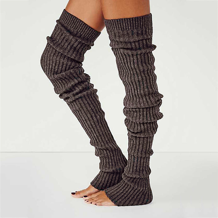 Wholesale Socks Acrylic Solid Color Over Knee Knit Pile Socks Stockings JDC-SK-QAng016