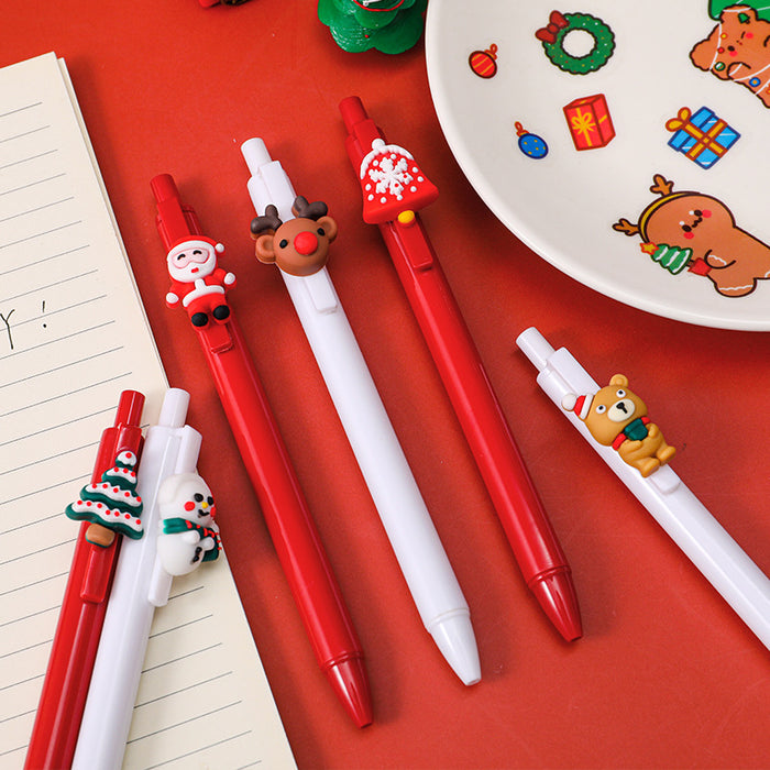 Wholesale Ballpoint Pen Plastic Christmas Press MOQ≥2 JDC-BP-dichen004