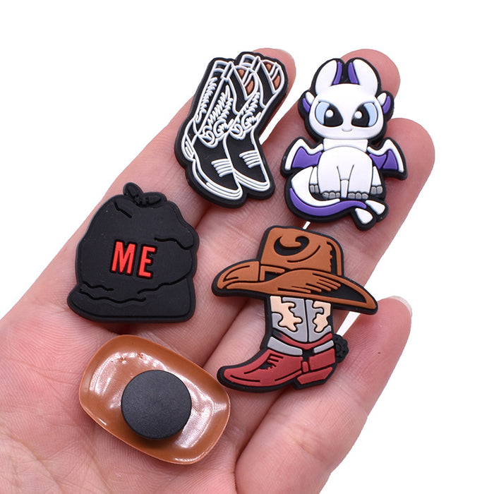 Wholesale Croc Charms Random 100pcs Cartoon Cute PVC DIY Accessories JDC-CCS-SWen004